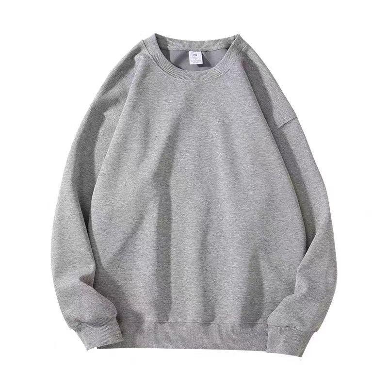 Men's Autumn Retro Casual Plain Round Neck Hoodie