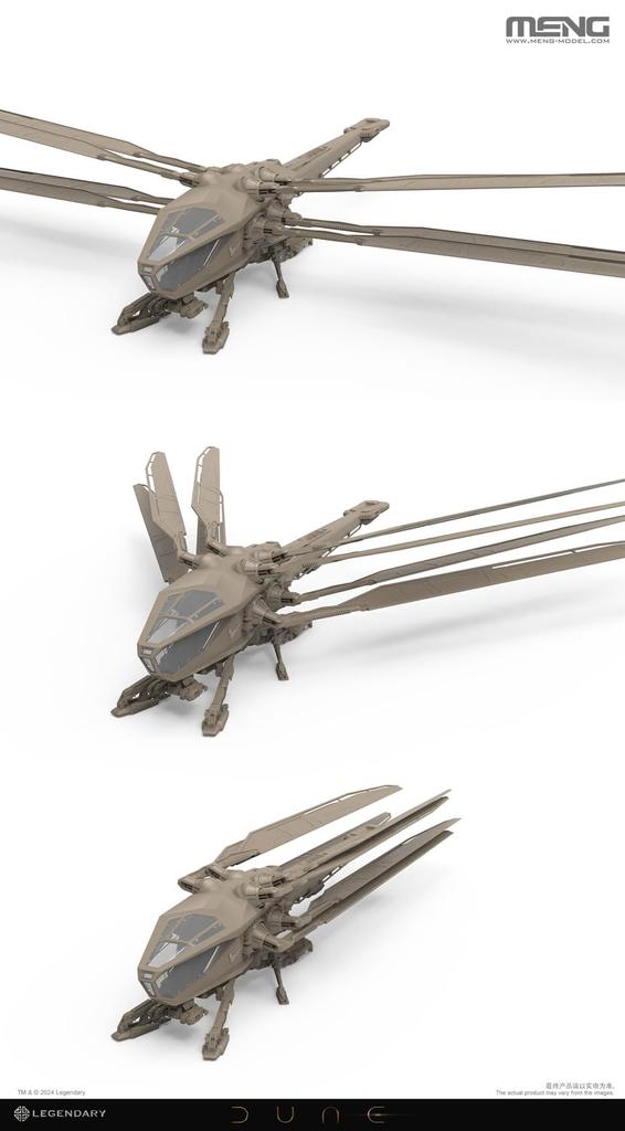GSI Creos Monmodel Dune Sand Planet Atreides Ornithopter Total length 318mm Plastic model MDS007 1/72 approx.
