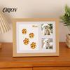 Pet Paw Print Keepsake Frame Commemorative Photo Frame, Dog And Cat Memory Display, Kit DIY Ink Pad Soft Space Mud Set for Owners Loss Gift