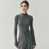 Women's German Yangtze Wool Sweater: Slim Fit, High Neck Knitted Base Layer