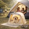 Faltbares Hundezeltbett für den Innen- und Außenbereich Atmungsaktives Netz Haustierhaus Tragbares Camping-Hundezelt Sommer Kühlendes Hundebett