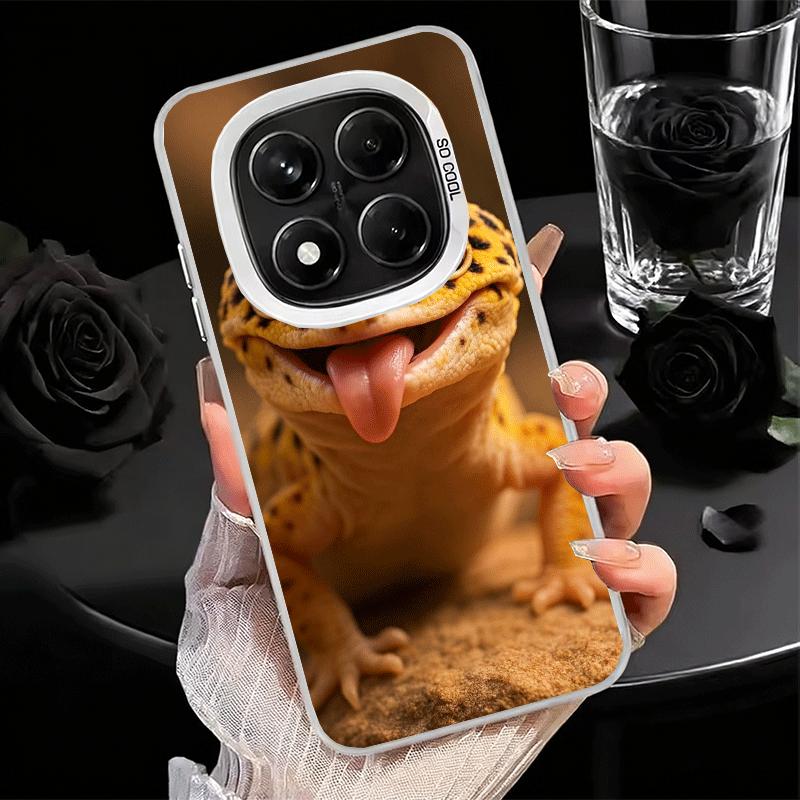 Lizards Geckos Cute Pet Shockproof Phone Case for Xiaomi Redmi Note 15 14 13 12 Pro Plus 11 11S 11T 5G Cover Anti Fall Fundas