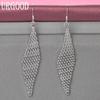 925 Sterling Silver Braided Earrings Wedding Jewelry