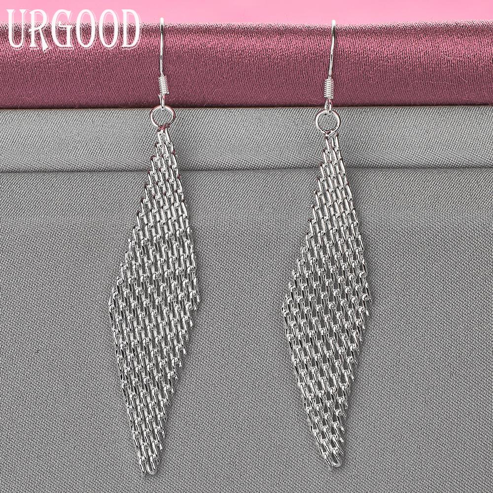 925 Sterling Silver Braided Earrings Wedding Jewelry