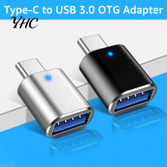 Phone Converter Adapter OTG Multi-purpose High-speed Transmission Type-C To USB Mini Flash Drive Reader with Indicator Light for Smartphone