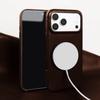 Magnetic Genuine Leather Case For Iphone 15 16 17 Pro Max Phone Case For Magsafe Wireless Charging Back Cover 15Pro 17Pro Max