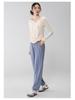 Women's V-Neck Yoga Suit: Loose, Quick-Dry, Long Sleeve for Casual Sports and Pilates Training