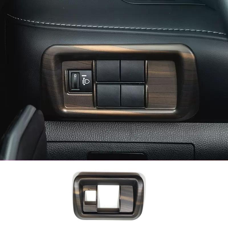 For Toyota Highlander    Car Interior Peach Wood Decoration trument Console Gear Water Cup Cover Air Vent Trims