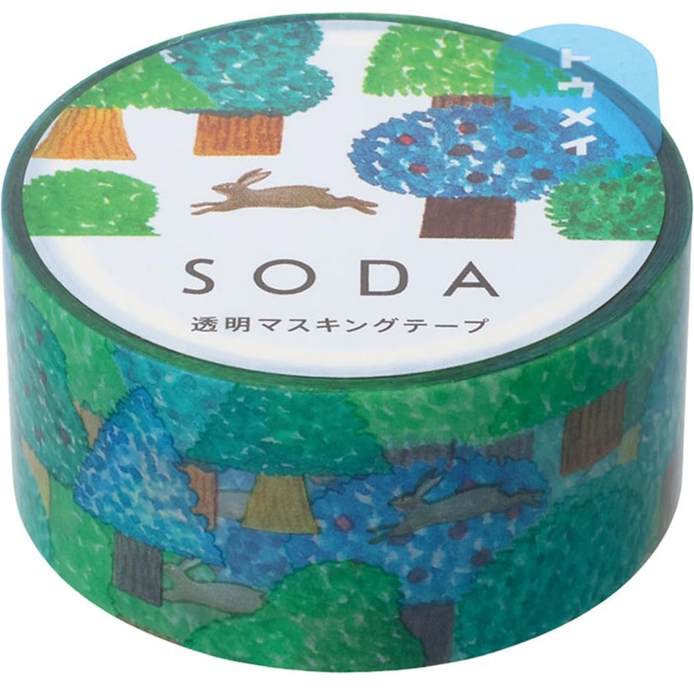 King Jim Masking Tape SODA Transparent 20mm Wide Rabbit CMT20-016