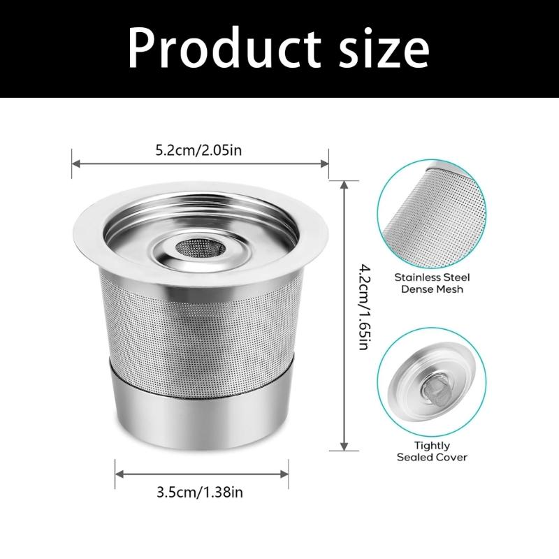 Stainless Steel Coffee Capsuled Cup Reusable Cup Pods Coffee Filters Refillable Coffee Pods Capsuled Hardware Cup