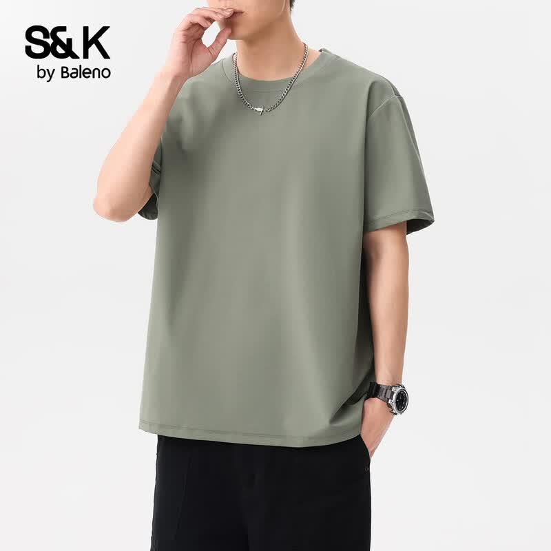 

Baleno Men s S&K Series Pure Cotton Breathable Short Sleeve T-Shirt XL