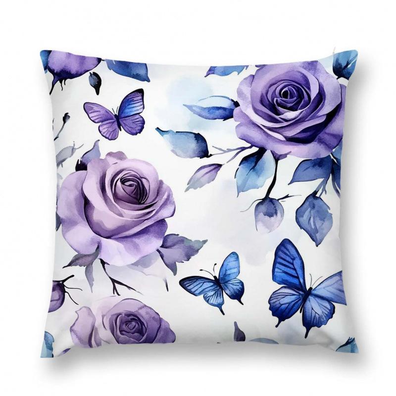 New Flower And Bird Pillow Cover Fresh Home Living Room Sofa Bed And Breakfast Bay Window Cushion Cover Premium