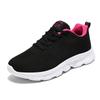 Brand Shoes, Sports Shoes, Spring and Autumn New Mesh Breathable Flat-soled Running Shoes, Lightweight Black Shoes