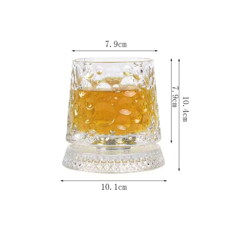 260ml New Creative Crystal Wine Glass Whisky Glass Home Stress-relieving Rotating Glass Water Glass Gift for Friend Beer Glass