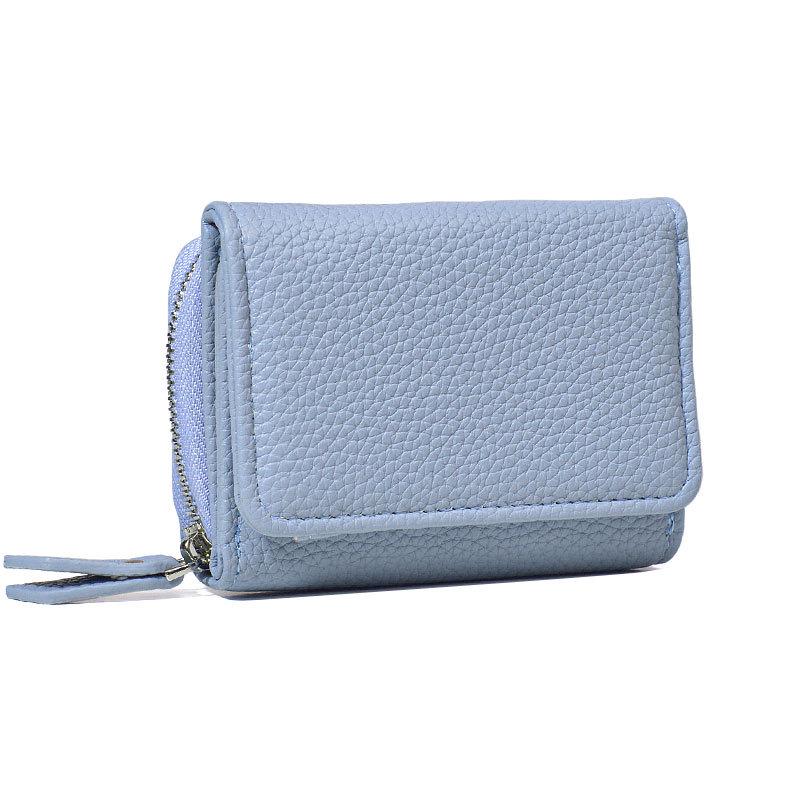 Japanese Style Women's Tri-fold Mini Leather Wallet: Large Capacity Multifunctional Coin Purse
