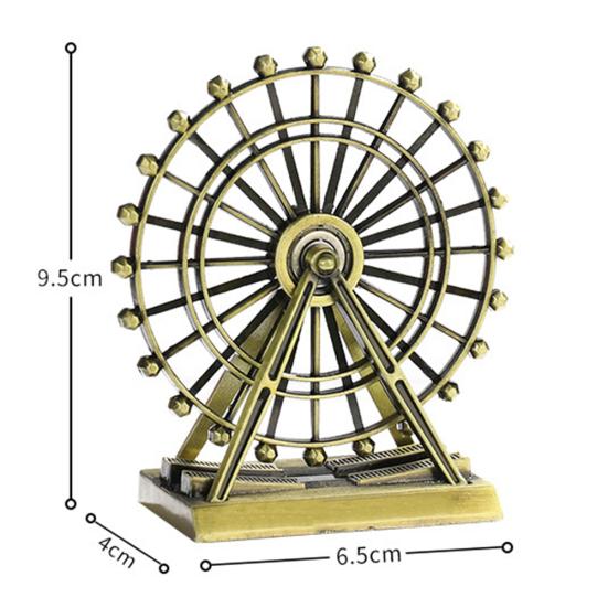 Retro The London Eye Creative Metal Ferris Wheel Ornament Home Desk Decor Gift
