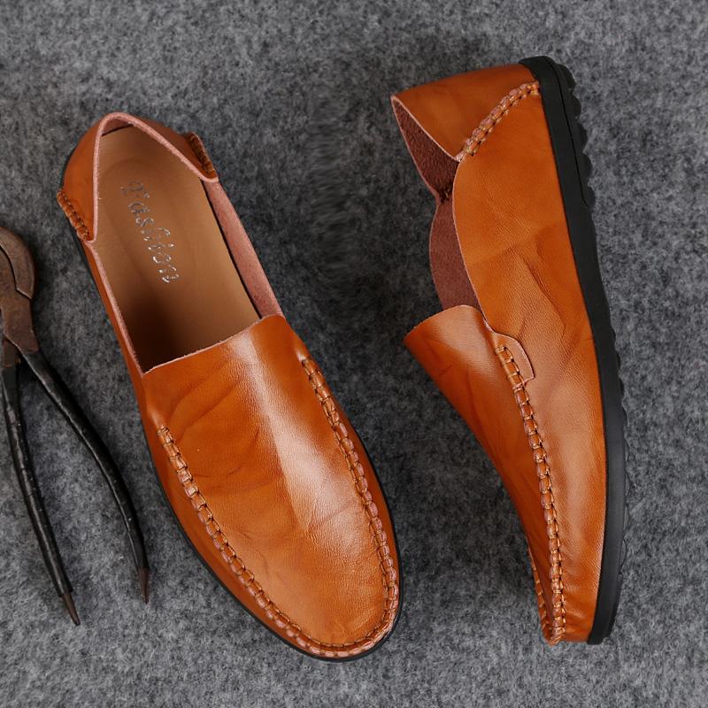 2024 Herren Le Fu Schuhe Weiches Leder Ein Fuß Auftreten Sport Herren Freizeit Luxusmarke Frühling Mokassin Schuhe Zapatos Hombre