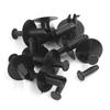 Clips/Rivets/Fasteners 10 X 0.8 Inches (29 X 20 Mm), Black Plastic 0.2 Inch (6 Mm) Hole Rivets