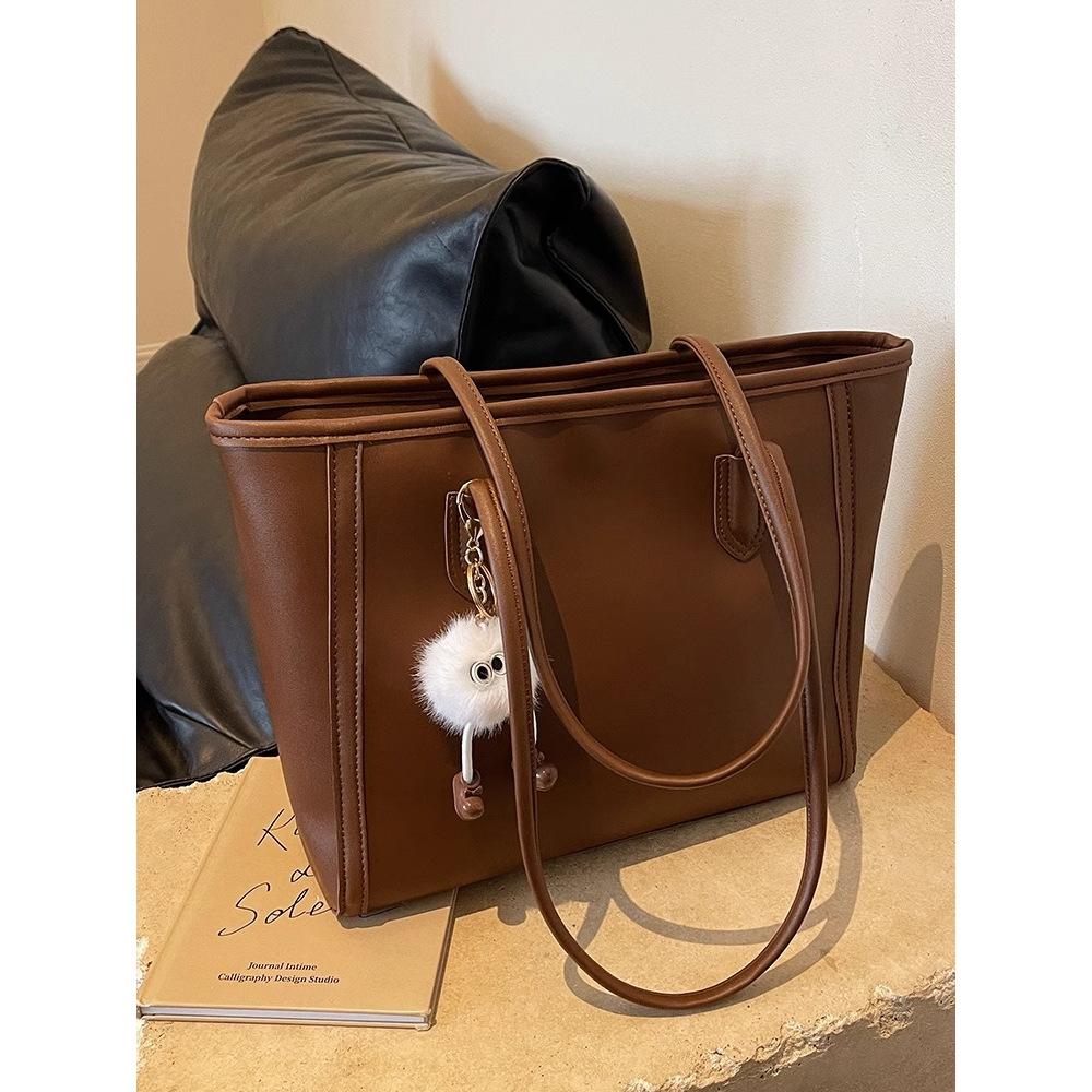 Retro large-capacity bag women's bag 2025 new trendy Korean version versatile tote bag fashionable shoulder commuter bag