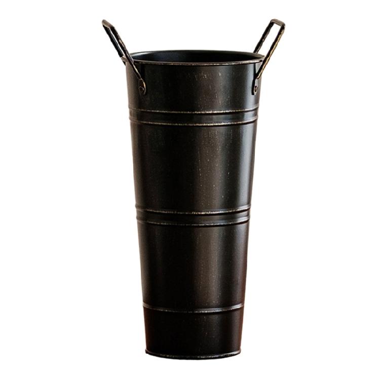 

Galvanized Metal Vases Farmhouse French Flower Bucket Vases for Cut Flowers Home Decors Wedding Table Centerpieces чёрный