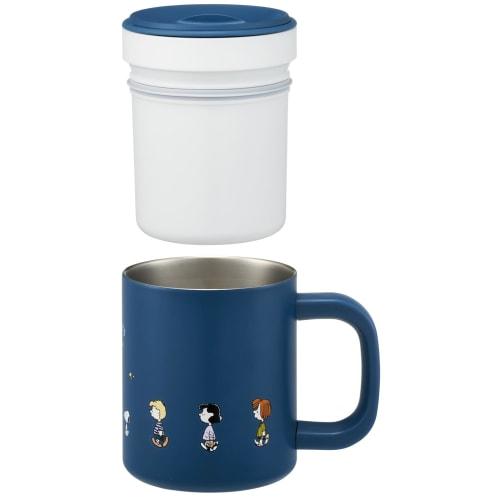 Skater Stainless Steel Mug with Inner Cup, Snoopy, PEANUT, Hot/Cold Insulation, Double Walled, Vacuum Insulated, STMG4NI