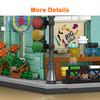 City Street View Modular Mall Supermarket Corner Convenience Store Retro Flower House MOC Architecture Building Blocks for Gifts