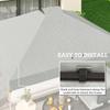 Gazebo Roof Replacement UV50+ Waterproof Pop Up Canopy Cover with 8 Drainage Holes 3 X 3 M White
