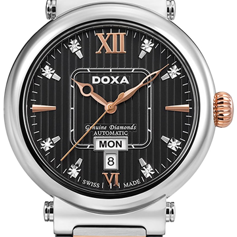 DOXA Men's Mechanical Black Watch D124SBDW