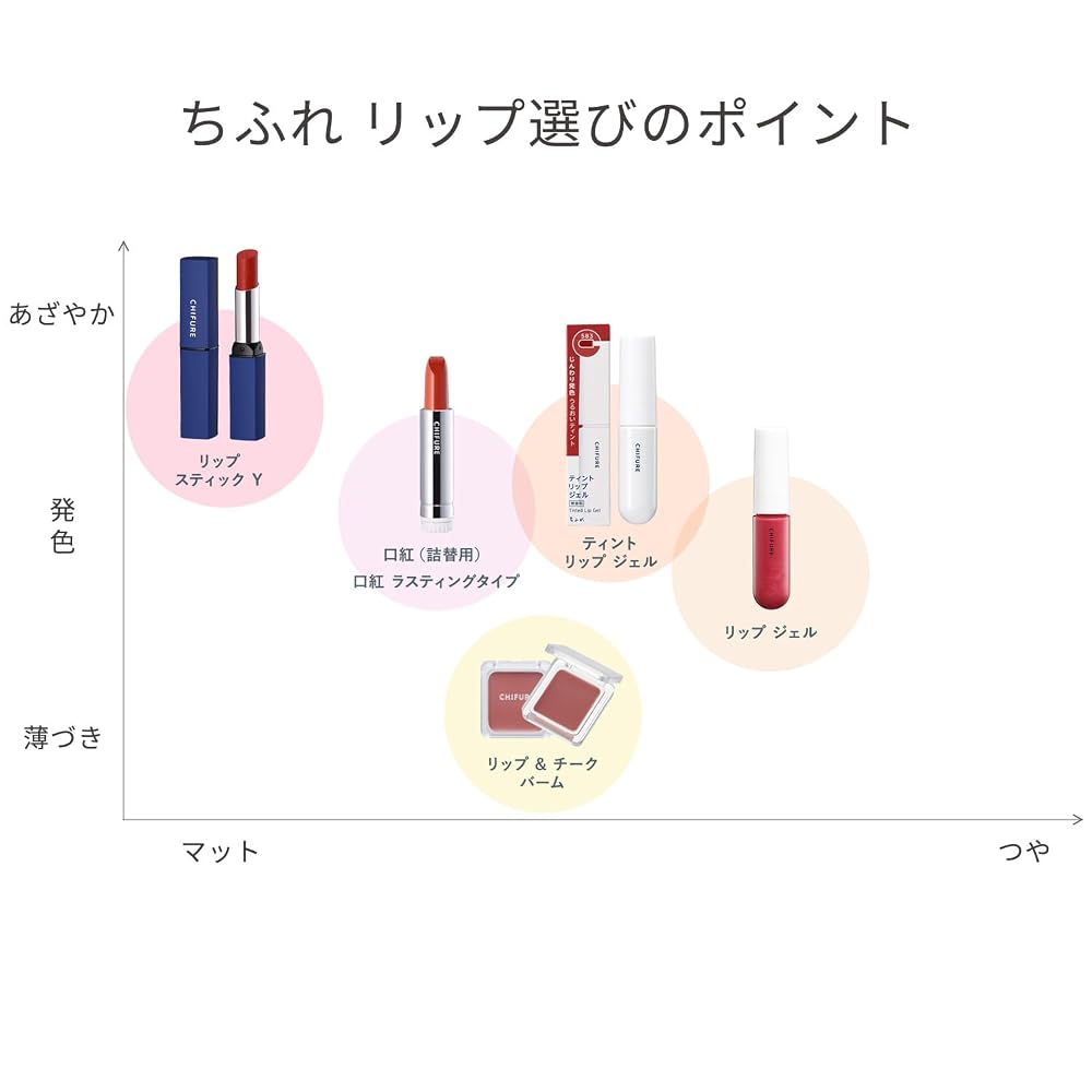 Chifure Lipstick All 6 Colors Refill with Lip Case - Long Lasting Lip Color
