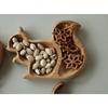 1pc Squirrel Snack Tray, Animal Shaped Nut Tray Fruit Holder Wooden Crafts