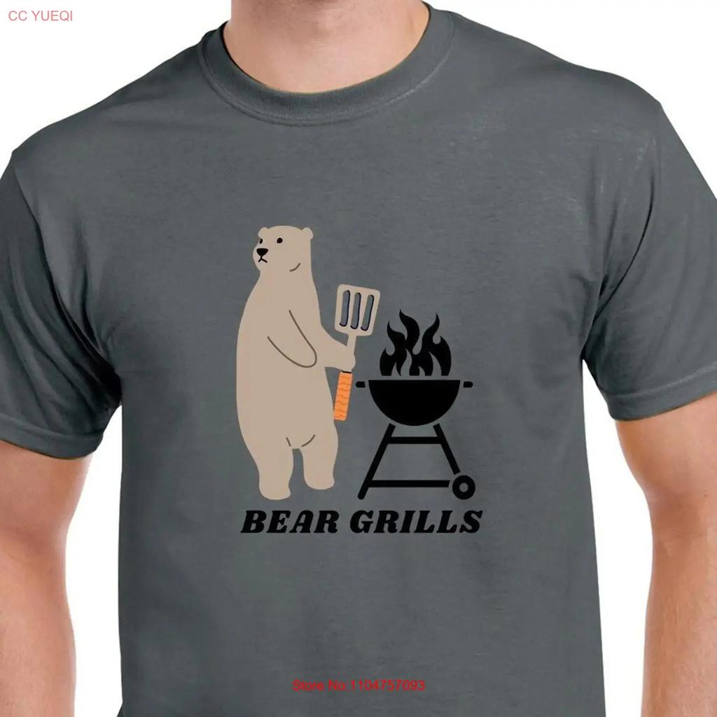 Bear Grills Funny Bbq Birthday For Him Dad T Shirt Vintage Fashion Soft Slightly Stylish Streetwear Designer Clothes