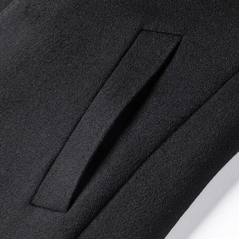 FAPAI Men's Detachable Down Liner Wool Blend Overcoat