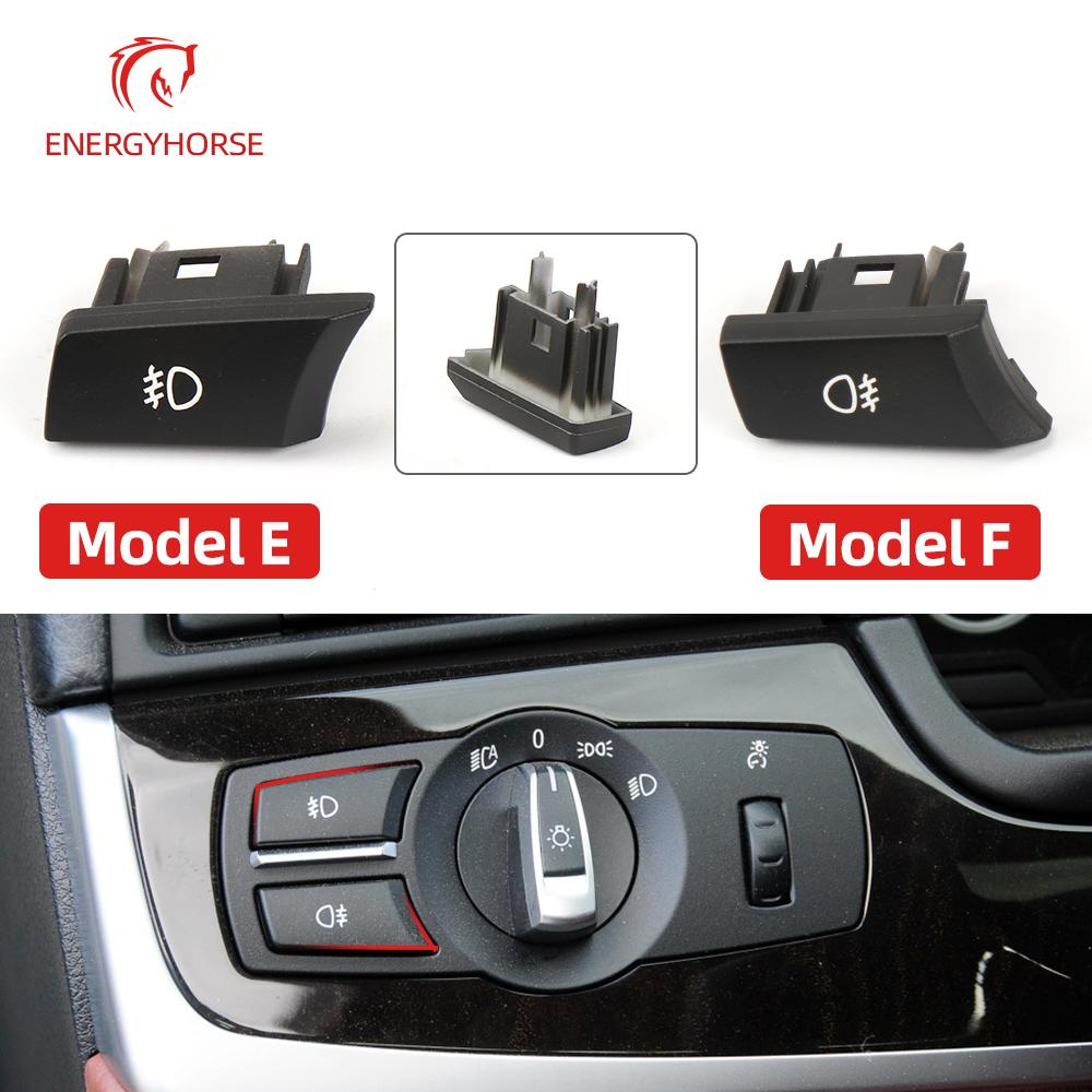 1Pcs Car Headlight Switch Knob Buttons For BMW 5 6 7 Series X3 X4 F01 F02 F03 F10 F18 F07 F06 F25 F26 Black