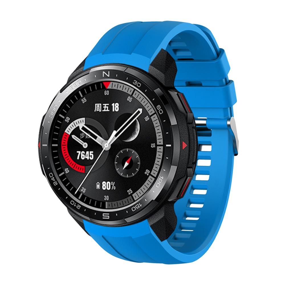 

Силиконовый ремешок для часов For Honor GS pro smartwatch Sport band new Сменный ремешок для Honor GS pro Аксессуары Регулируемый For Honor GS pro небесно-голубой