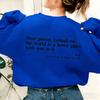 Popular you are enough dear people casual crew neck long sleeve printed fleece sweater