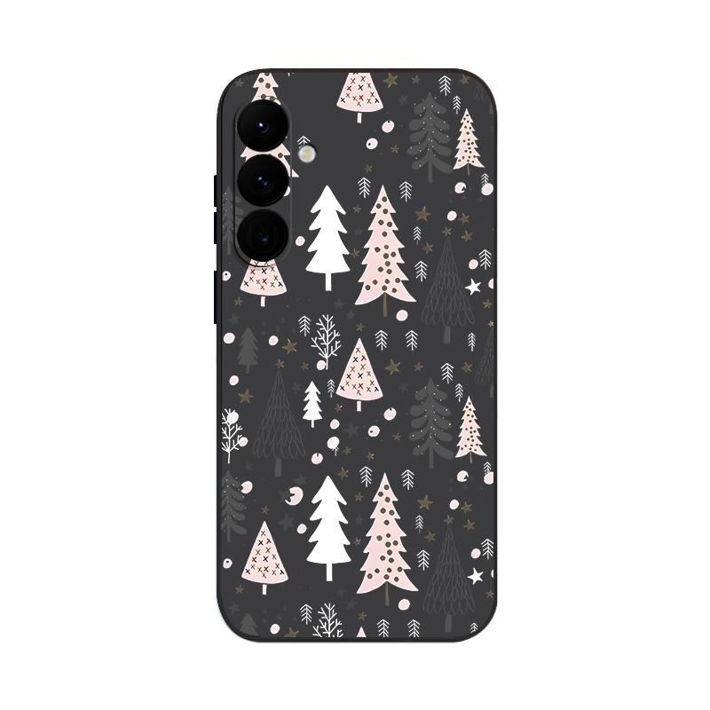 Lanyard Phone Case For Samsung Galaxy A56 A17 A26 A16 A36 A55 A54 A53 A15 S24 S25 FE S25 S22 S23 Ultra Plus Christmas Tree Patterned Cover