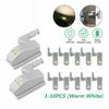 10 Pack Battery Operated Cabinet Hinge Light Warm White Closet Wardrobe Light  Kitchen