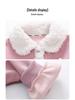 2025 New Style Baby Girls' Fleece-Lined Cartoon Outfit - Thickened Autumn/Winter Fashion