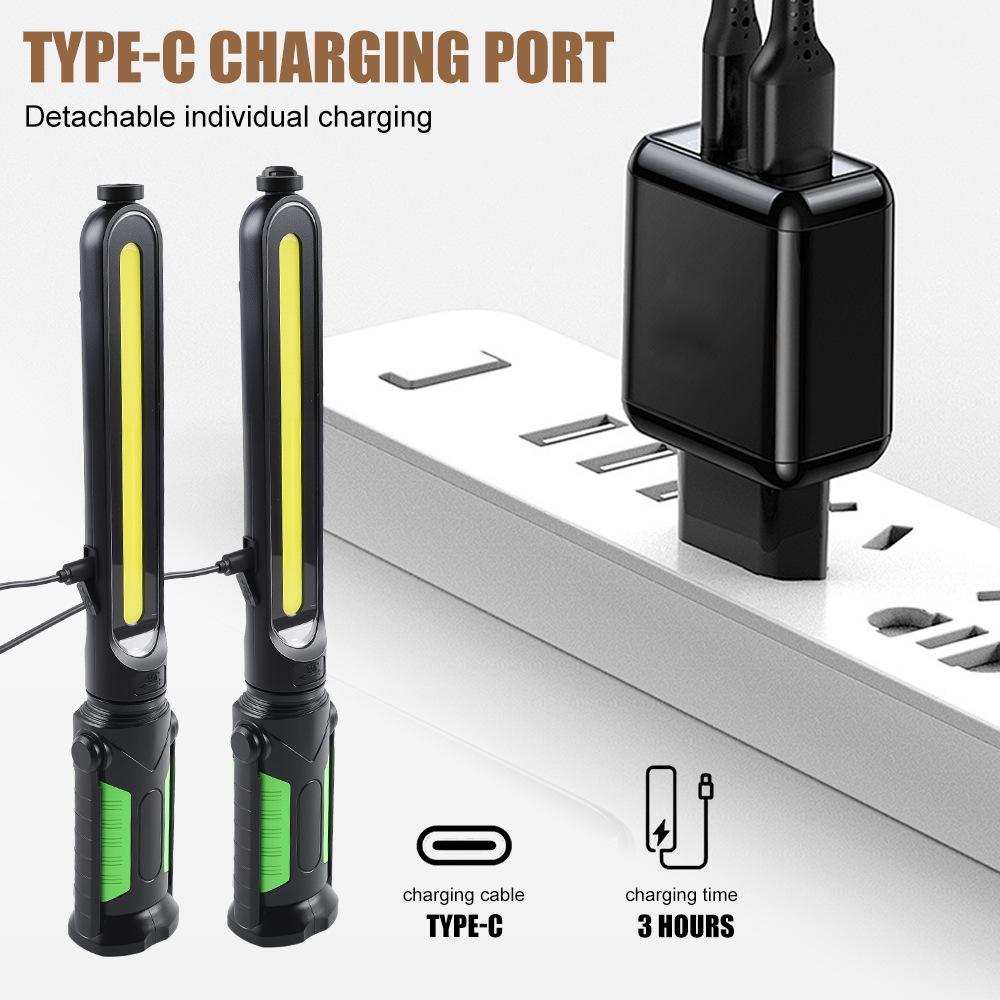 Rechargeable Work Light High Lumen 4400mAh Rechargeable Magnetic Work Light with Hooks for Car Repairing Inspection Workshop