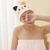 No Shedding Drying Hair Towel Cute Kitty Microfiber Hair Drying Wrap Bath Hats Dry Hair Cap  Women