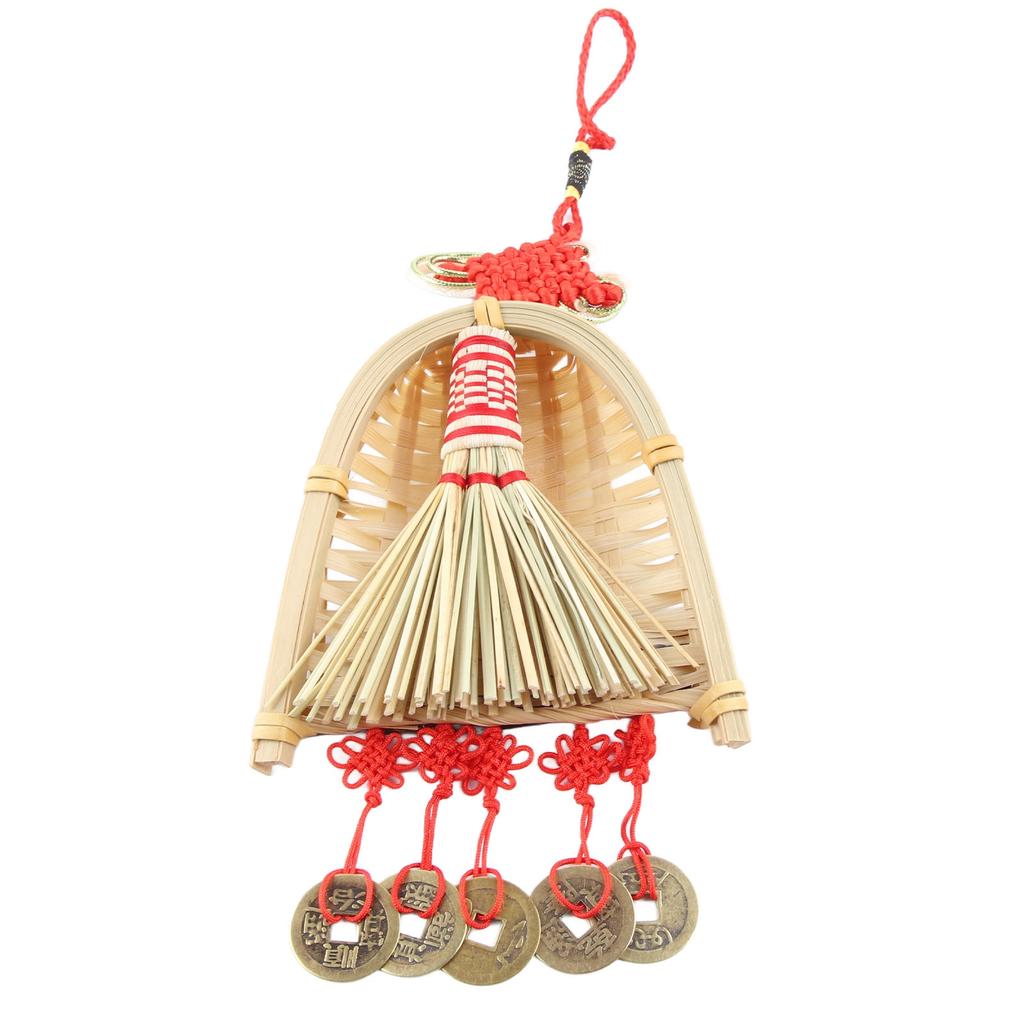 Broom Dustpan Decor Chinese Year Ornament Pendant New Tassel Hanging Decor Mini Fortune Broom