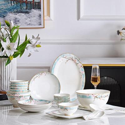 Tang Hui Chiba Peach Blossom Ceramic Dinnerware Set