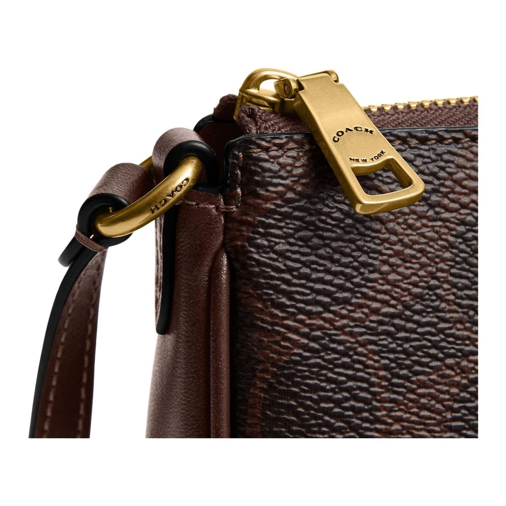 COACH Plaza Artificial Leather With Cow Leather Handbag, Shoulder Bag Small Women's Maple Brown CCC42-B4YDT
