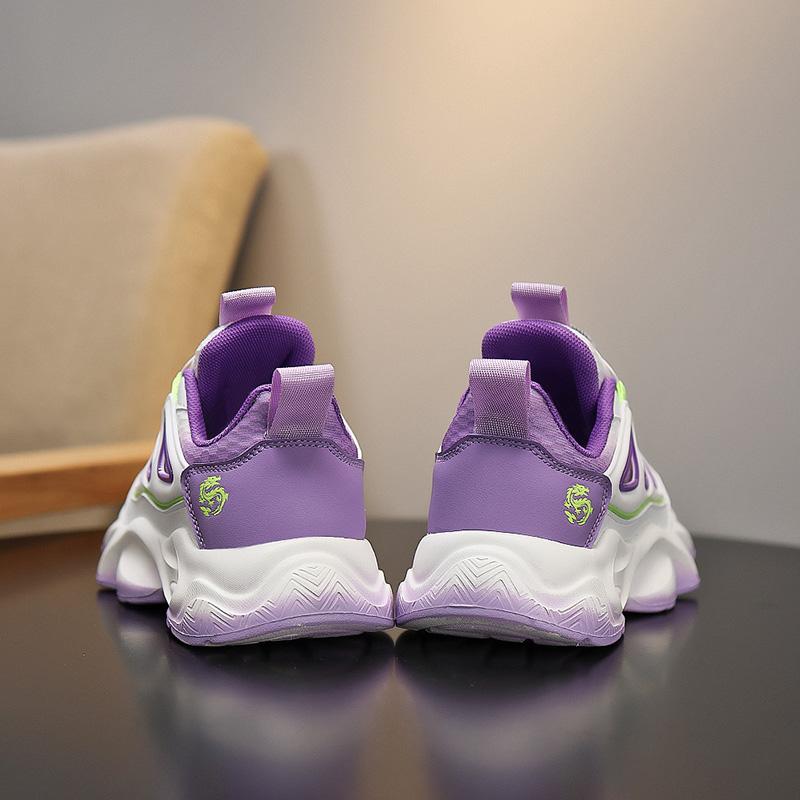 New Fashion Boys' Shock-absorbing Sports Shoes with Rotating Buttons for Children Students Girls' Non-slip Running Shoes