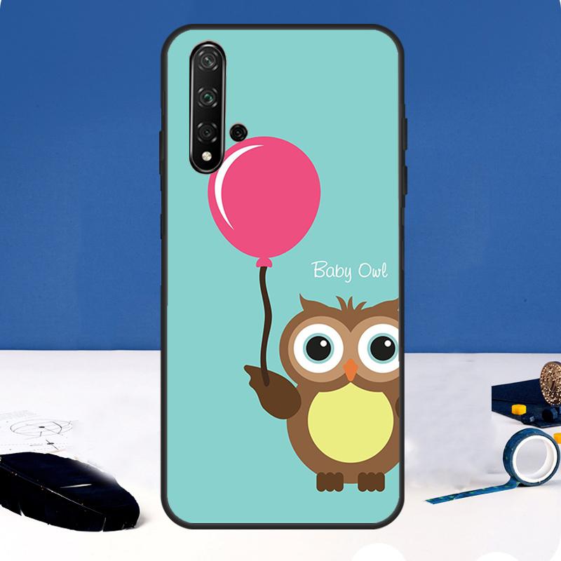 Cute Cartoon Owl Cover For Huawei Nova 10 9 SE 11i 8i 7i 3i Y90 Y91 Y70 Y60 Y61 5T P30 P60 Pro P40 Lite Case