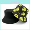 Fishing Smiley Face Bucket Hat Cotton Waterproof Sun Protection For Summer Outdoor Activities