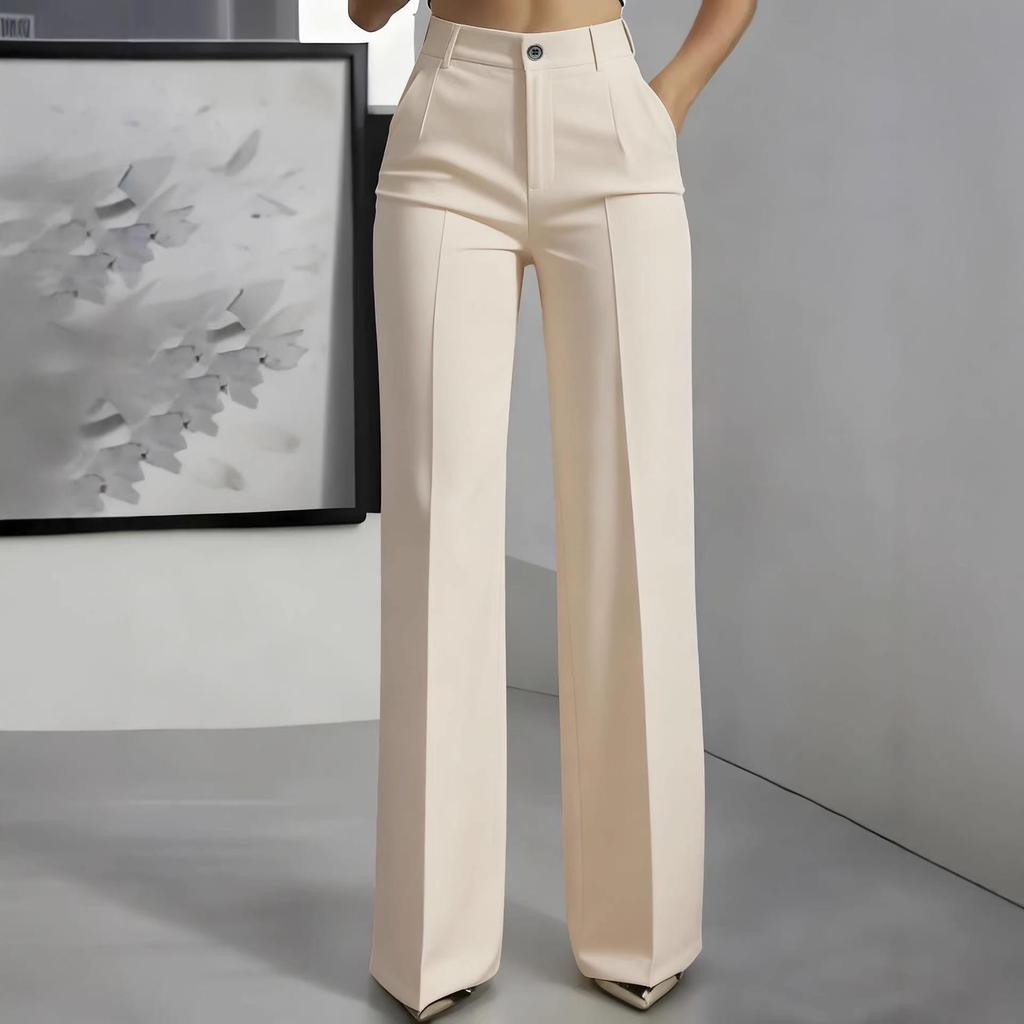 2025 Women's High-Waisted Drapey Straight-Leg Casual Suit