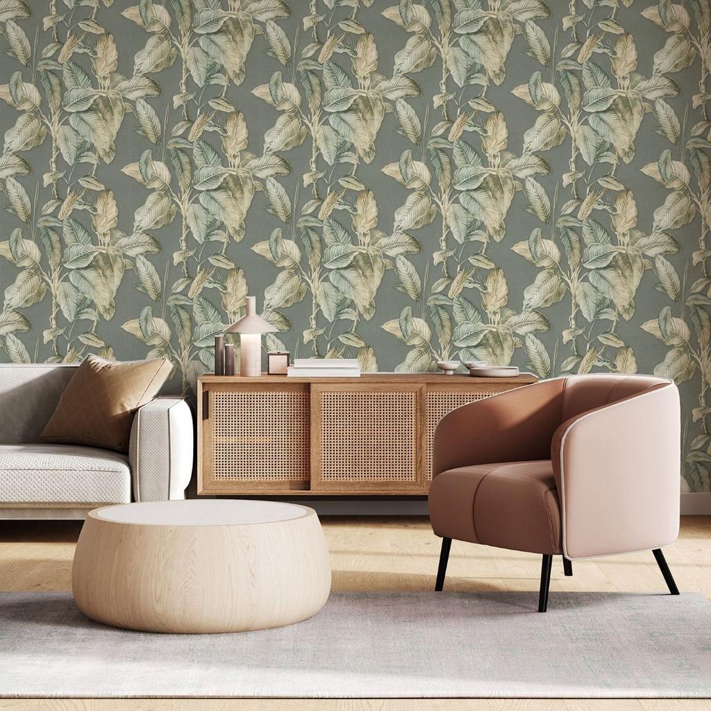 Rasch Boho Palm Leaf Vinyl Wallpaper