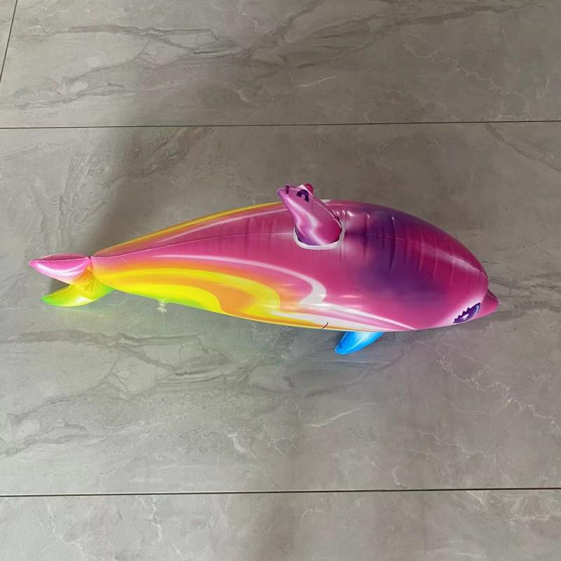 Large Inflatable Starry Sky Dolphin Toy for Water Parties