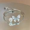 Gradual Change Blue Gravel Butterfly Bracelet Women's Summer Light Luxury Niche High-end Temperament Jewelry Girlfriend Personality Bracelet